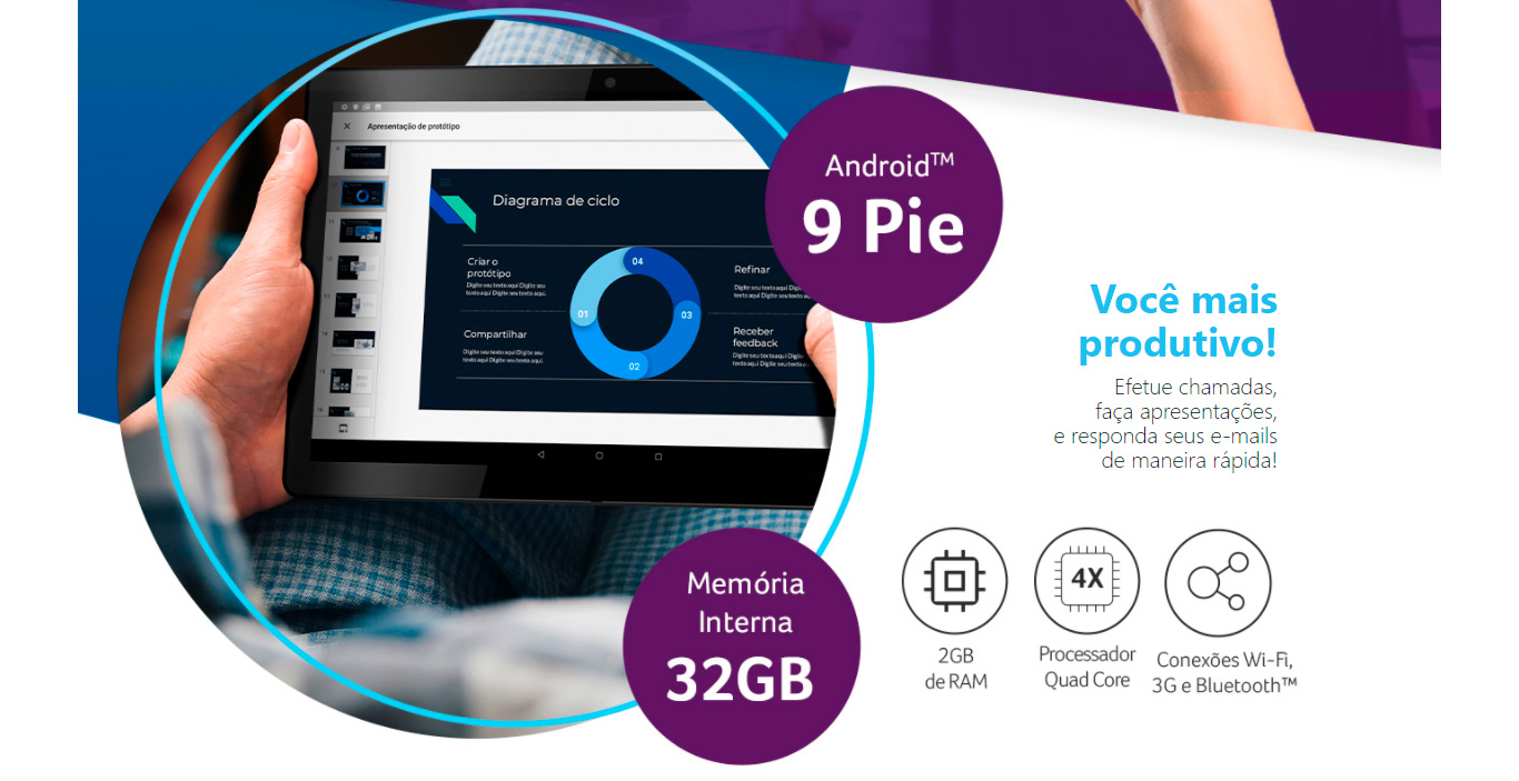 Tablet Multilaser M10A 32GB Tela 10